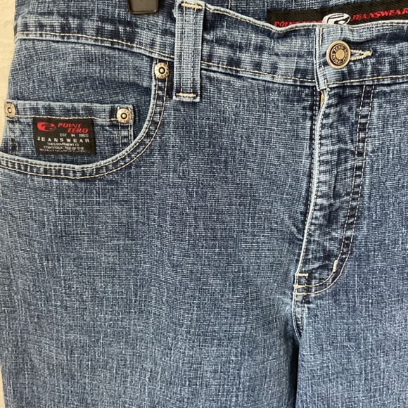 Point Zero Men’s Denim Jeans Stretch Cotton Straight Leg Zipper Fly 33 x 33.5” - Picture 7 of 10